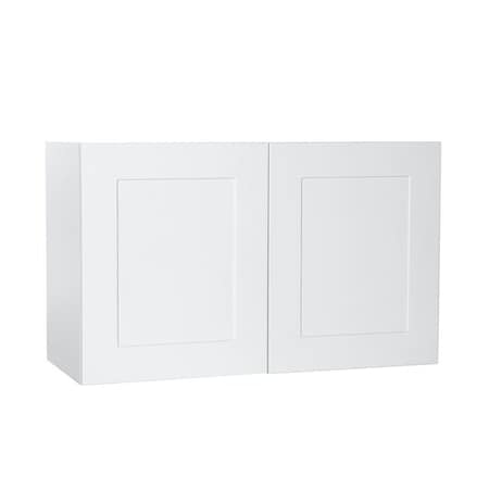 Cambridge Quick Assemble Modern Style, Shaker White 30 x 18 in. Wall Bridge Kitchen Cabinet (30 in. W x 12 in. D x 18 in. H) SA-WU3018-SW